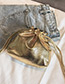 Fashion Gold Color Pure Color Decorated Bag
