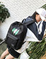 Fashion Green Leaf Pattern Decorated Backpack