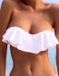 Sexy White Strapless Design Swimwear(2pcs)