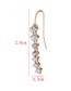 Fashion Silver Color Full Diamond Decorated Earring(1pcs)