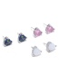Fashion White Heart Shape Decorated Earrings