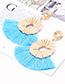 Fashion Khaki Round Shape Decorated Tassel Earrings