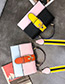 Fashion Yellow+pink Color-matching Decorated Bag