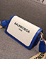 Fashion Blue Letter Pattern Decorated Bag