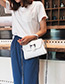 Fashion White Belt Buckle Decorated Bag