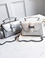 Fashion White Belt Buckle Decorated Bag