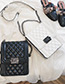 Fashion Silver Color Grids Pattern Decorated Bag