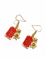 Fashion Gold Color Flower Shape Design Earrings