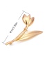Fashion Silver Color Flower Shape Decorated Pure Color Brooch