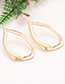 Fashion Gold Color Irregular Shape Design Earrings