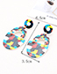 Fashion Multi-color Irregular Shape Design Earrings