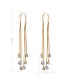 Fashion Silver Color Tassel Decorated Earrings
