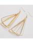 Fashion Silver Color Triangle Shape Decorated Earrings