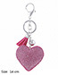Fashion Plum Red Heart Shape Decorated Keychain