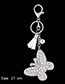 Fashion White Butterfly Shape Decorated Keychain