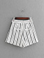Fashion White Stripe Pattern Decorated Pants