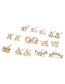 Fashion Gold Color Geometric Shape Decorated Earrings Sets
