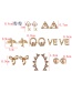 Fashion Gold Color Geometric Shape Decorated Earrings Sets