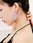 Fashion Pink Star Shape Design Pure Color Earrings