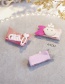 Fashion Pink Letter Shape Decorated Hair Clip (3 Pcs )