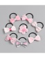 Fashion Claret Red Bowknot Shape Decorated Hair Band (8 Pcs)