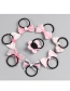 Fashion Pink Bowknot Shape Decorated Hair Band (8 Pcs)