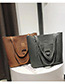 Fashion Gray Buckle Shape Decorated Shoulder Bag (4 Pcs )