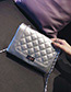 Fashion Silver Color Buckle Shape Decorated Shoulder Bag