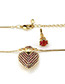 Fashion Red Heart Shape Decorated Necklace