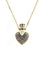 Fashion Black Heart Shape Decorated Necklace