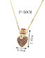 Fashion Black Heart Shape Decorated Necklace