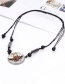 Fashion Brown Inset Shape Decorated Necklace