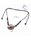 Fashion Brown Inset Shape Decorated Necklace
