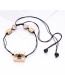 Fashion Gold Color Inset Shape Decorated Necklace