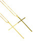 Fashion Black+gold Color Cross Shape Decorated Necklace