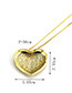 Fashion Blue+gold Color Heart Shape Decorated Necklace