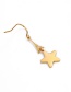 Fashion Gold Color+black Star Shape Decorated Earrings