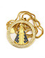 Fashion Gold Color+sapphire Blue Diamond Decorated Necklace