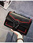 Fashion Black Square Shape Design Shoulder Bag(small)