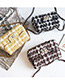 Fashion Coffee Grid Pattern Decorated Shoulder Bag