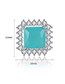 Fashion Silver Color+blue Square Shape Decorated Earrings