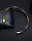 Elegant Brown Stripe Pattern Decorated Bracelet