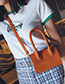 Fashion Beige Pure Color Design Mini Shoulder Bag