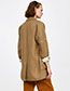 Fashion Khaki Pure Color Design Long Sleeves Coat