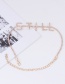 Fashion Silver Color Letter Shape Decorated Pure Color Necklace