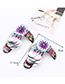 Fashion Multi-color Beads Decorated Bird Shape Earrings