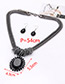 Fashion Silver Color Round Shape Gemstone Decorated Jewelry Sets