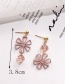 Vintage Pink Flowers Decorated Long Earrings