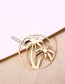 Fashion Gold Color Coconut Tree Decorated Pure Color Hairpin