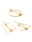 Fashion Gold Color Round Shape Design Pure Color Hairpin